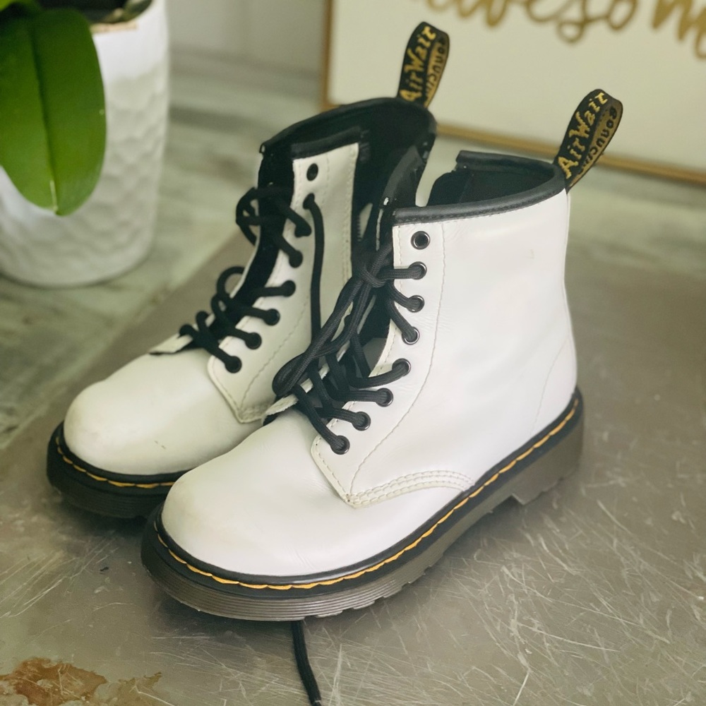 Dr. Martens white combat boot